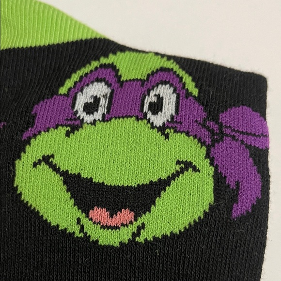 Teenage Mutant Ninja Turtles Black and Green Crew Socks NWT - Picture 5 of 8